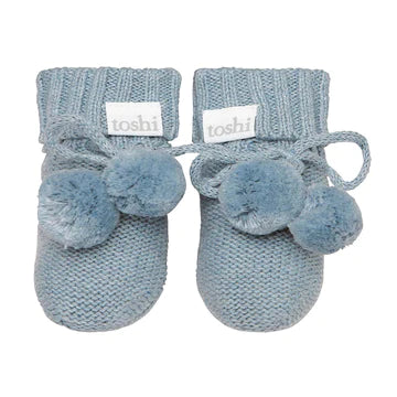Toshi Organic Booties Marley Storm in blue