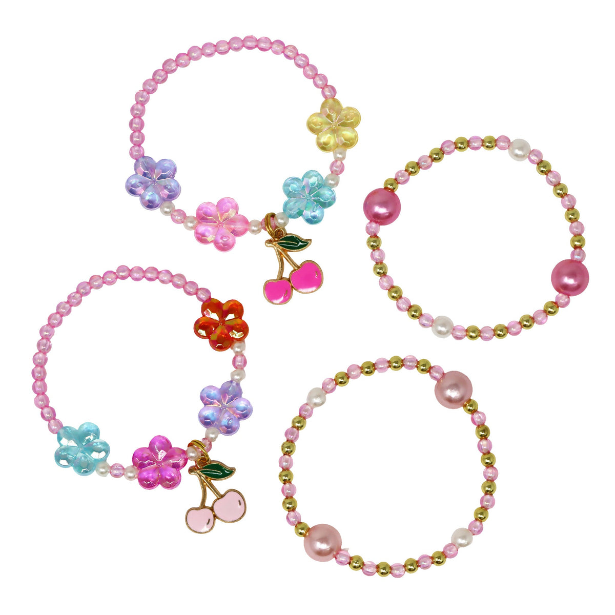 Pink Poppy BFF Cherry friendship bracelet set