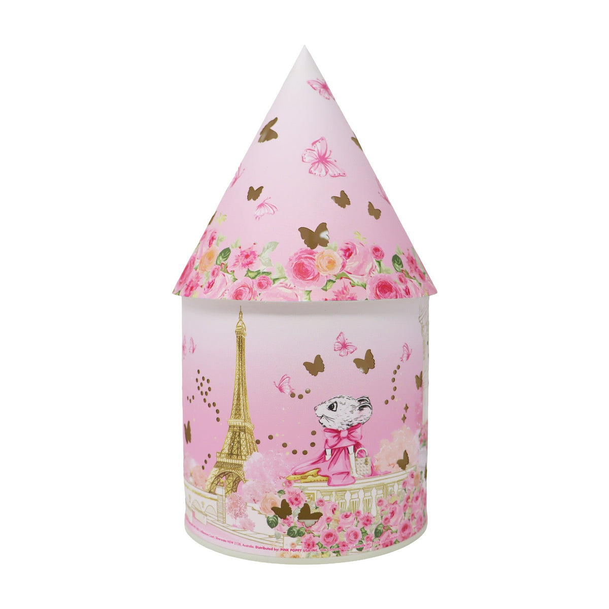 Pink Poppy Claris The Chicest Mouse In Paris Colour Changing LED Lantern