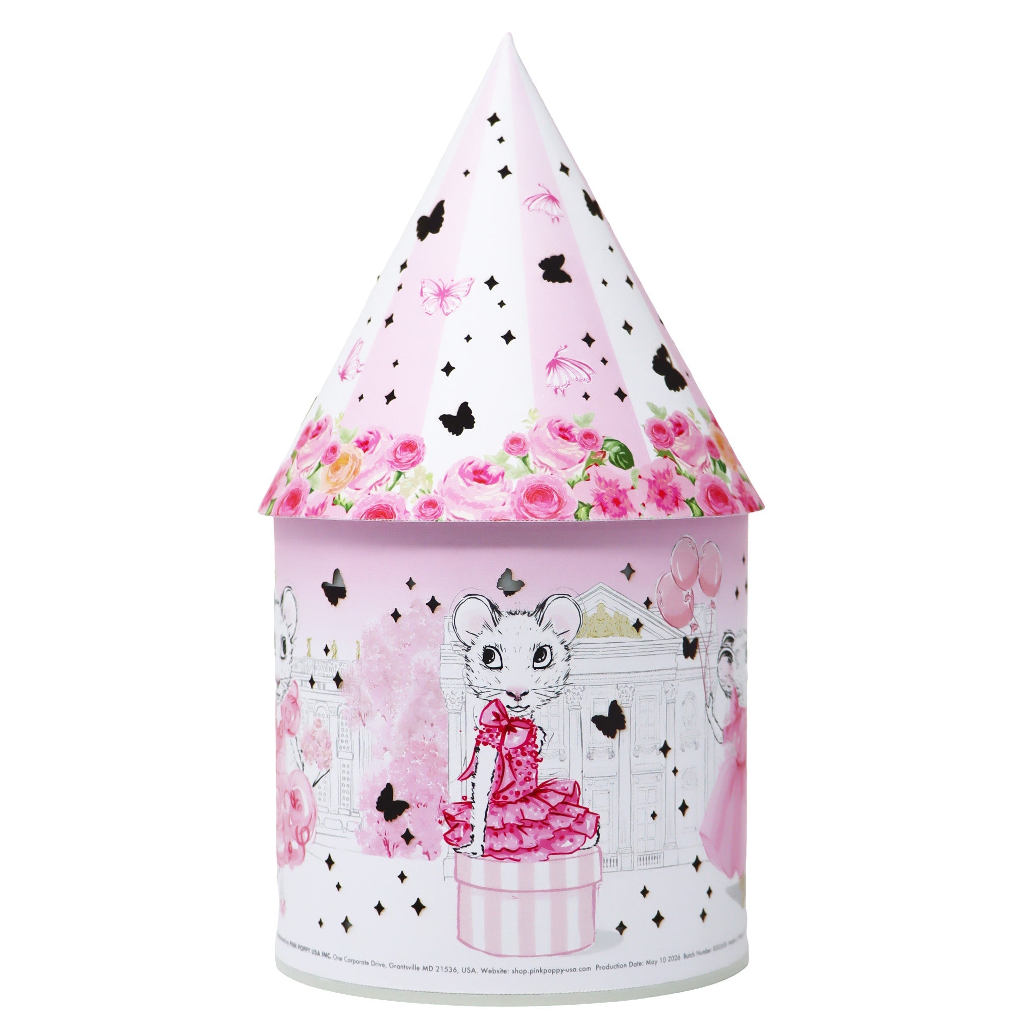 Pink Poppy Claris The Chicest Mouse In Paris LED Colour Changing Lantern