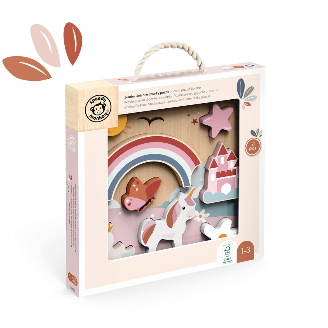 Speedy Monkey Unicorn Chunky Puzzle