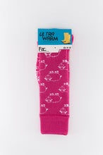 FAC Kids ultra warm wool blend sheep boot socks in blue and pink