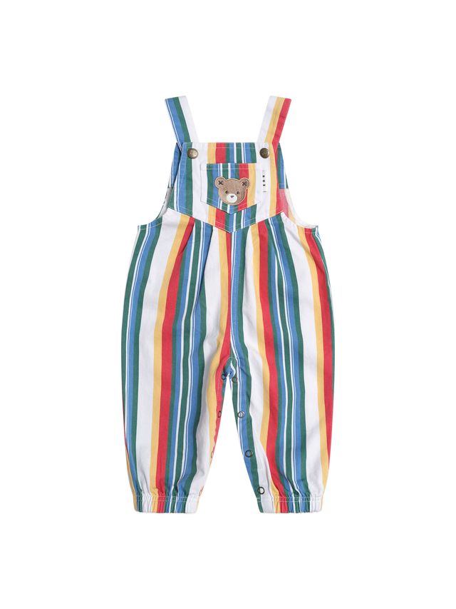 Huxbaby vintage stripe overall in multi colours
