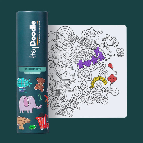 Hey Doodle Reusable Silicone Mini Mat - Brighter Days