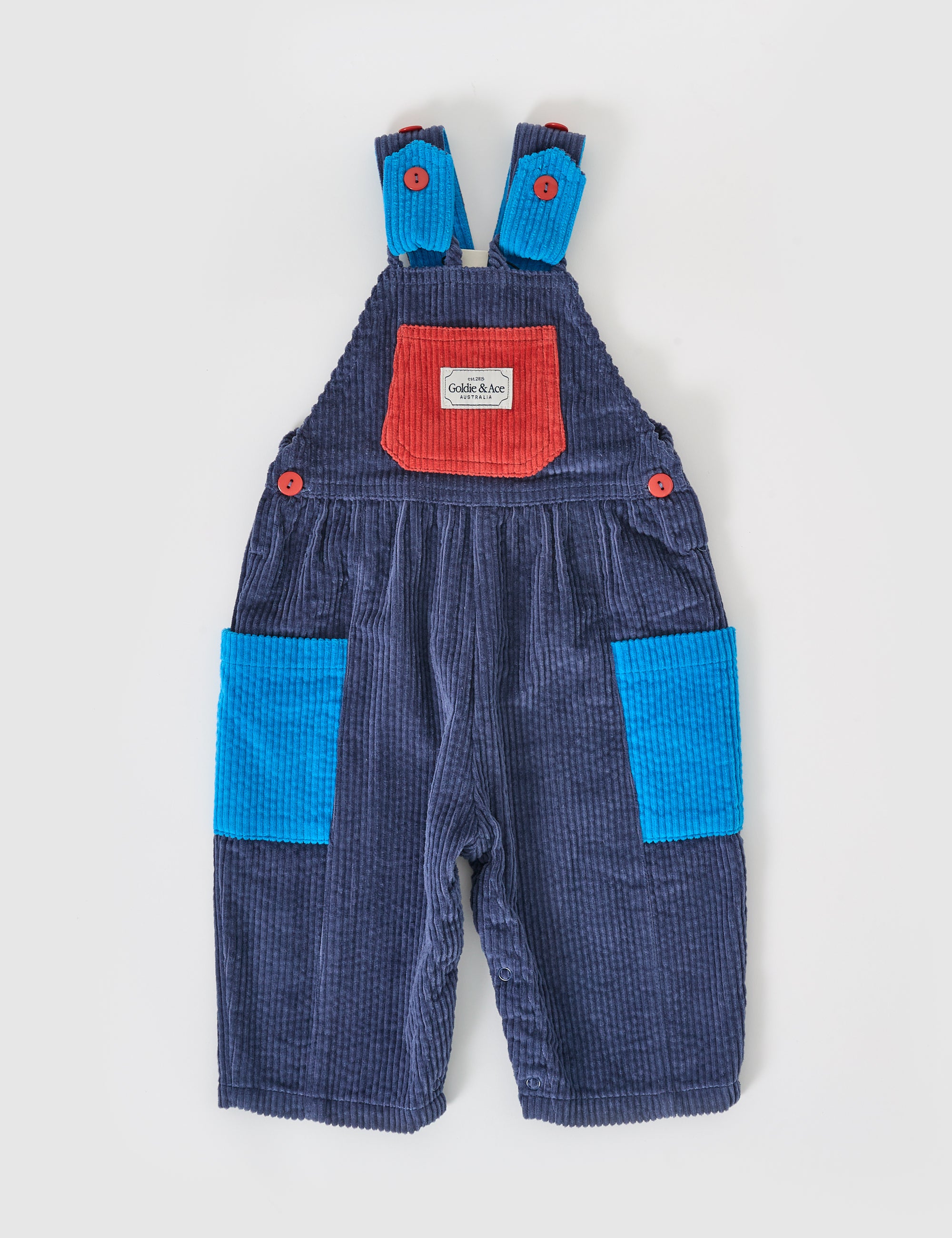 Goldie & Ace Sammy Corduroy Colour Block Overalls