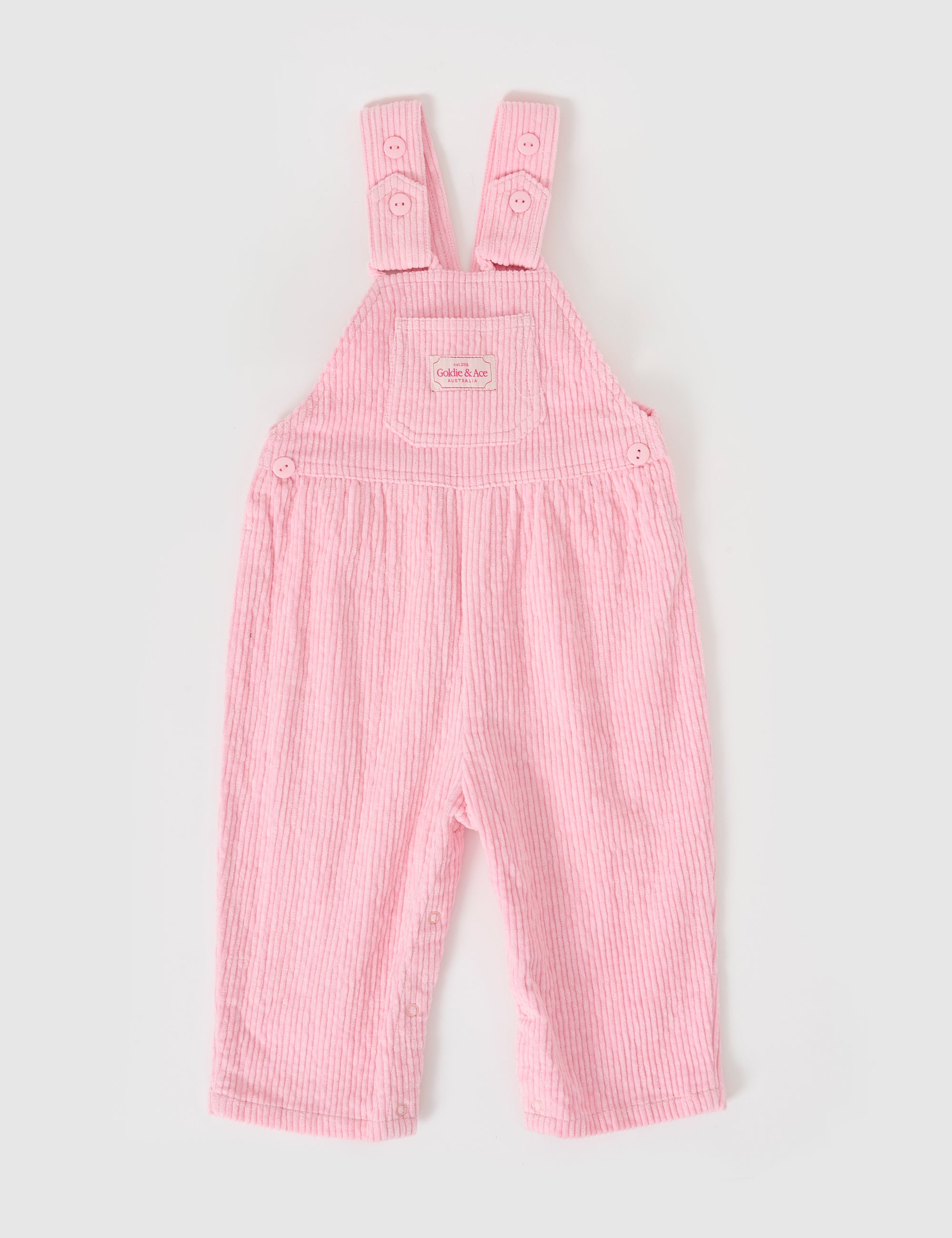 Goldie & Ace Sammy Corduroy Overalls Sweet Pea in pink