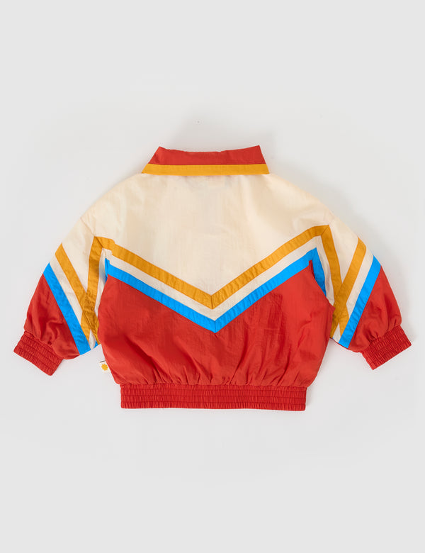 Goldie & Ace Retro Lightweight Spray Jacket in Red/Vanilla