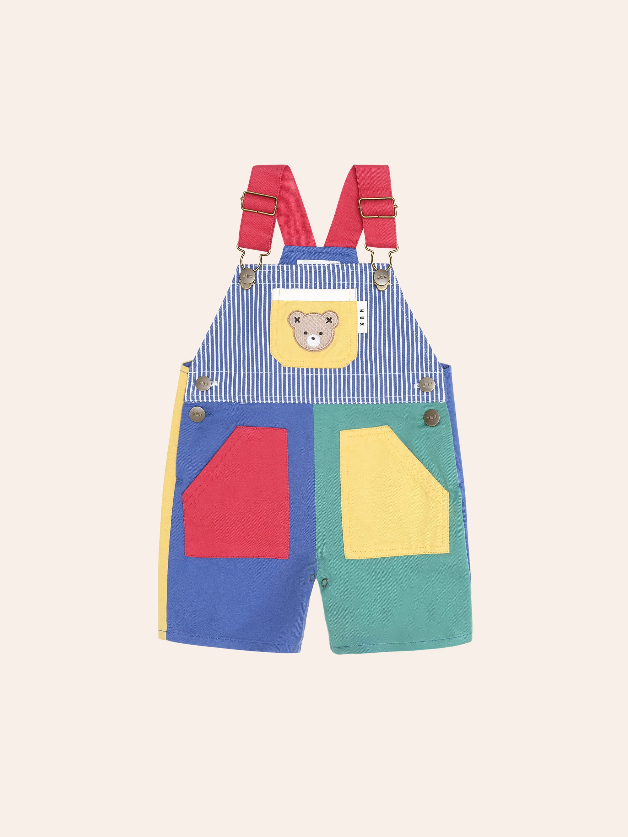 Huxbaby Colour Block Pocket Shortall - Multi