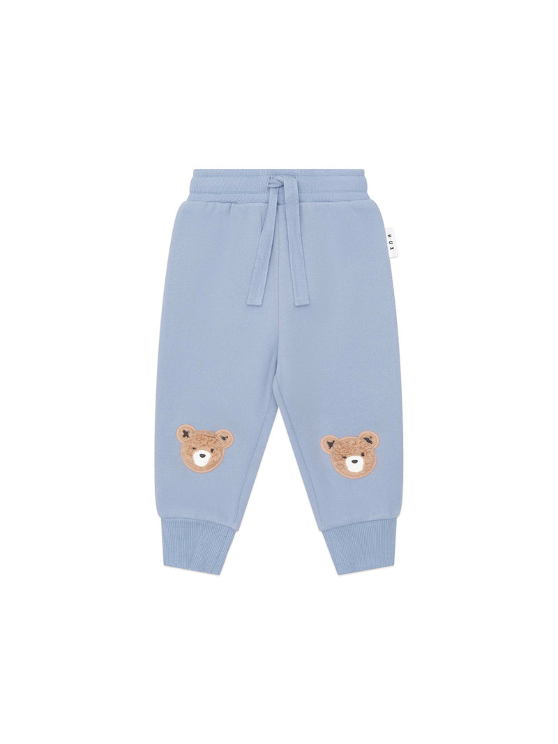 Huxbaby Stone Blue Furry Huxbear track pant in blue