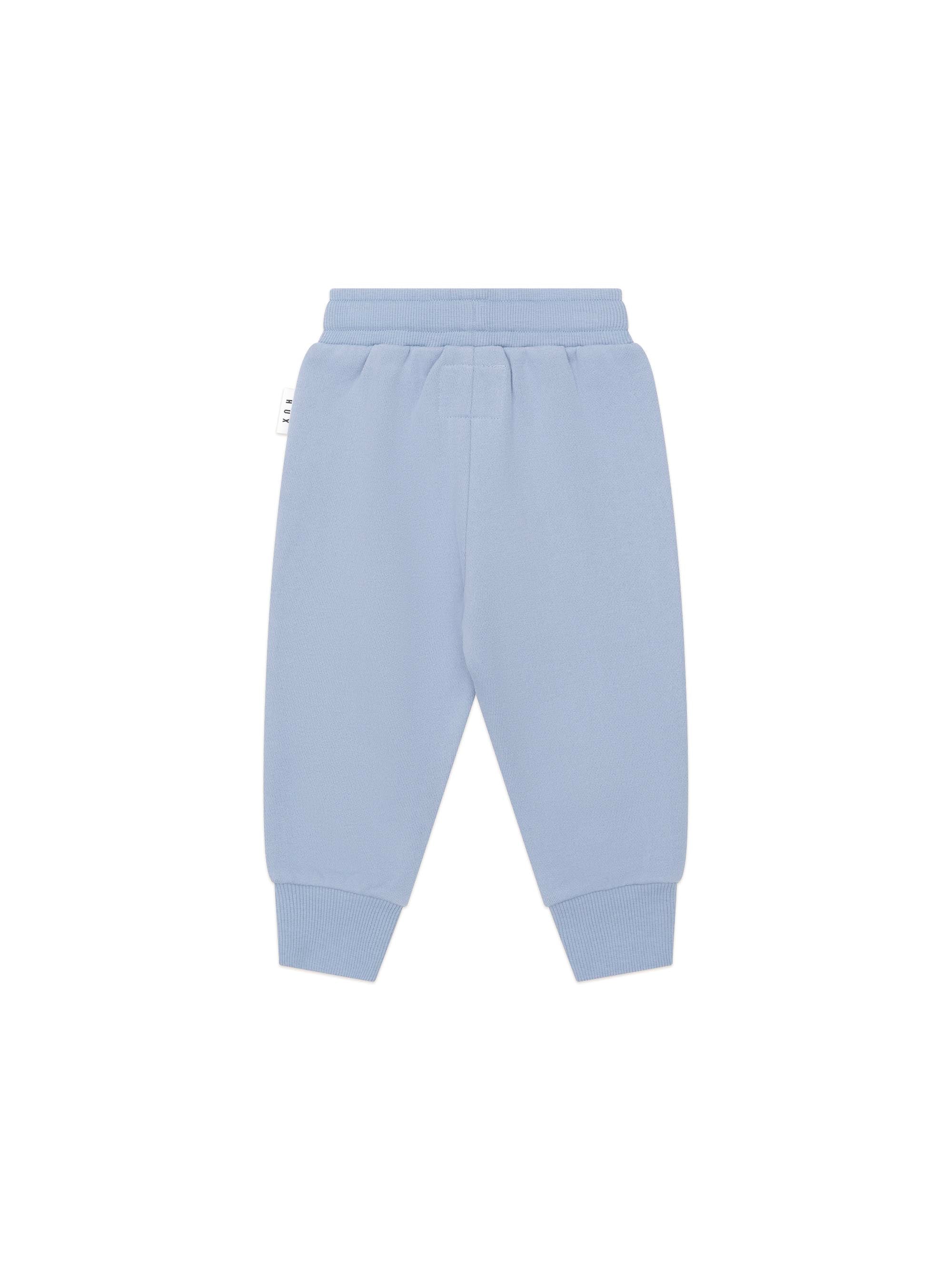 Huxbaby Stone Blue Furry Huxbear track pant in blue
