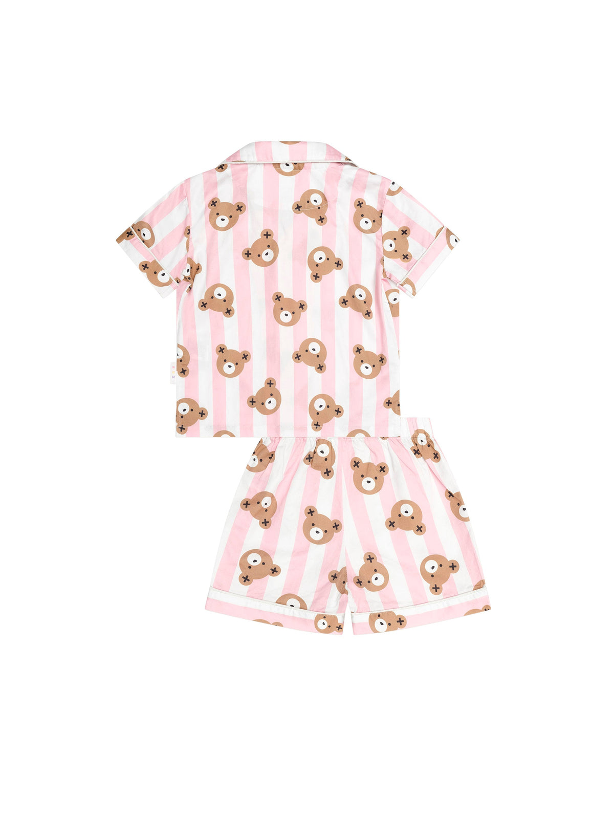 Huxbaby Huxbear Stripe PJs - Strawberry Creme/Almond Milk