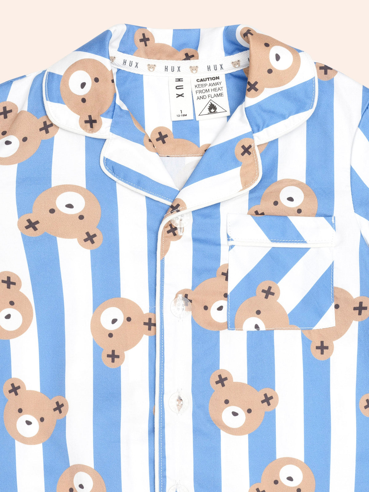 Huxbaby Nautical Huxbear Stripe PJs - Nautical/Almond Milk