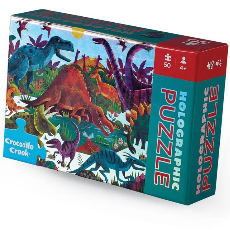 Crocodile Creek Holographic Puzzle 50 pc - Dinosaurs