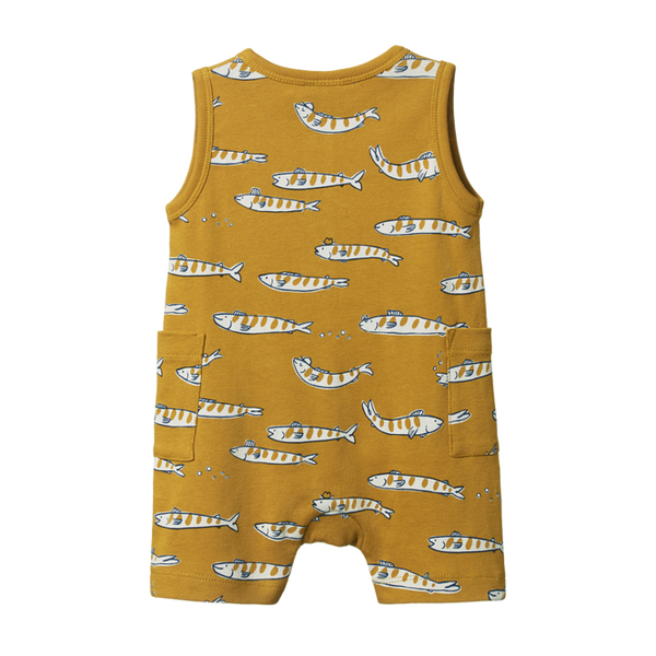 Nature Baby Camper Suit South Seas Palm Print in Multi