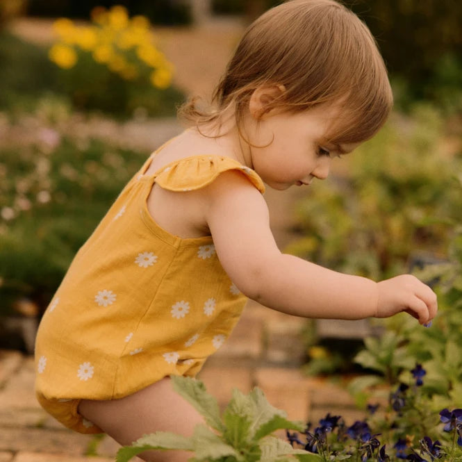 Nature Baby Petal Suit Chamomile Sunshine Print in Multi