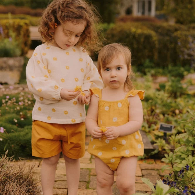 Nature Baby Petal Suit Chamomile Sunshine Print in Multi