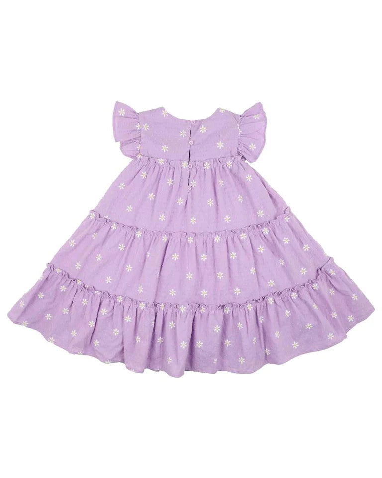 Bebe Indi Tiered dress in purple