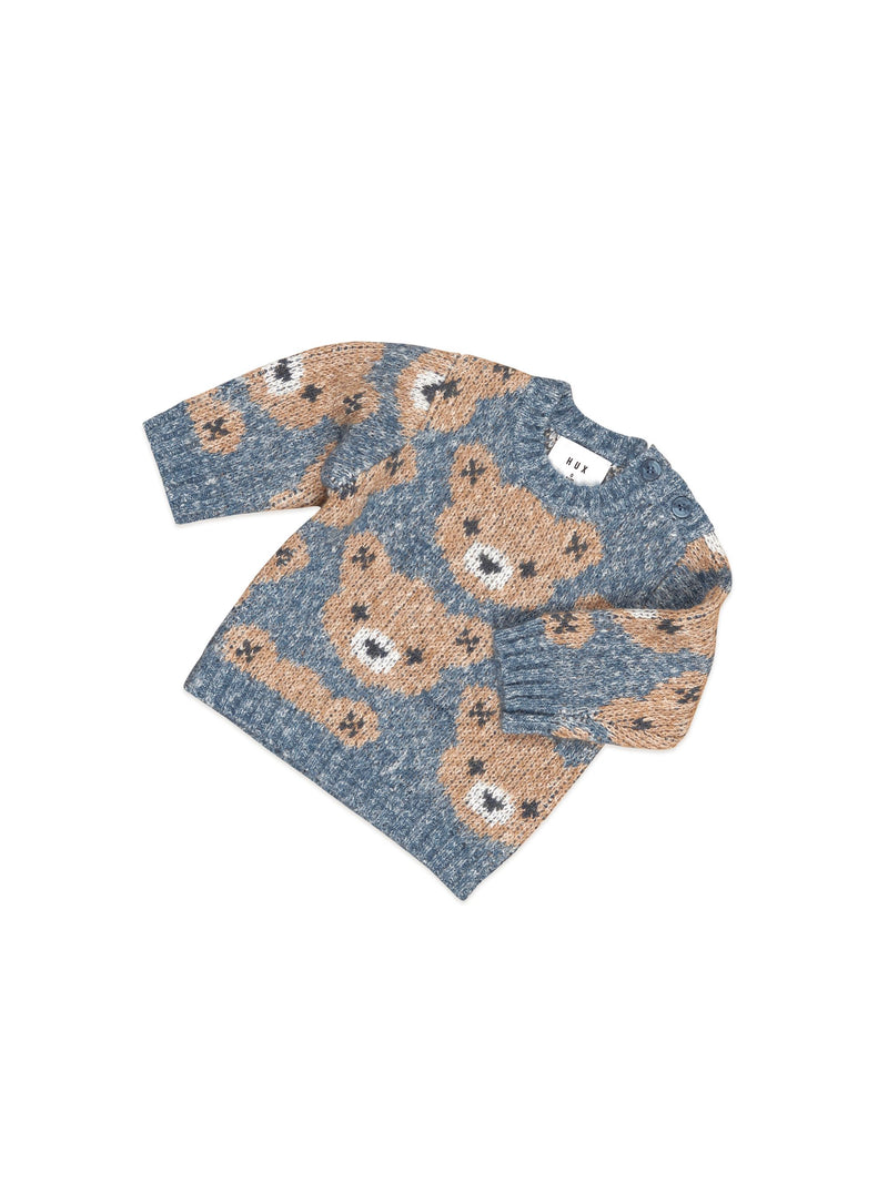 Huxbaby Night Huxbear Knit Jumper Night in Blue