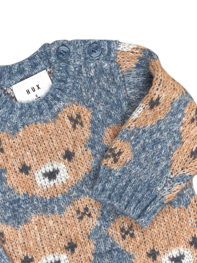 Huxbaby Night Huxbear Knit Jumper Night in Blue