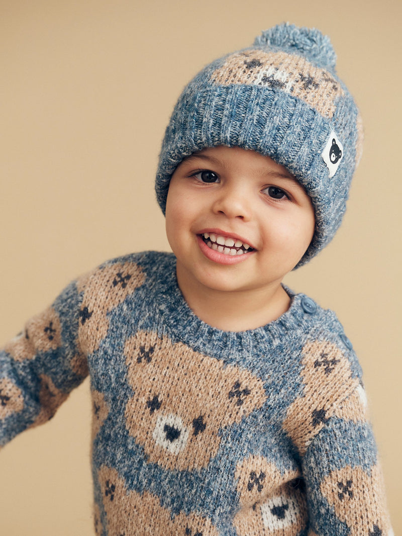 Huxbaby Night Huxbear Knit Jumper Night in Blue