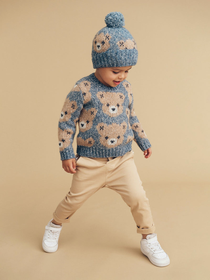 Huxbaby Night Huxbear Knit Jumper Night in Blue