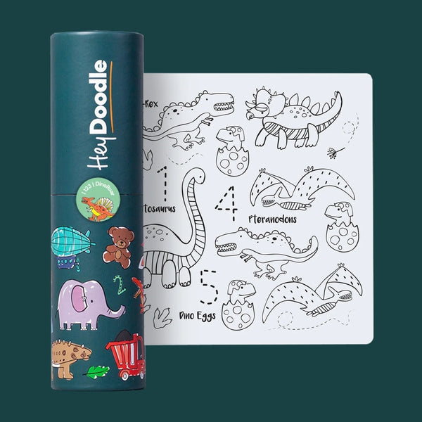 Hey Doodle reusable silicone mini mat - Dino roar!