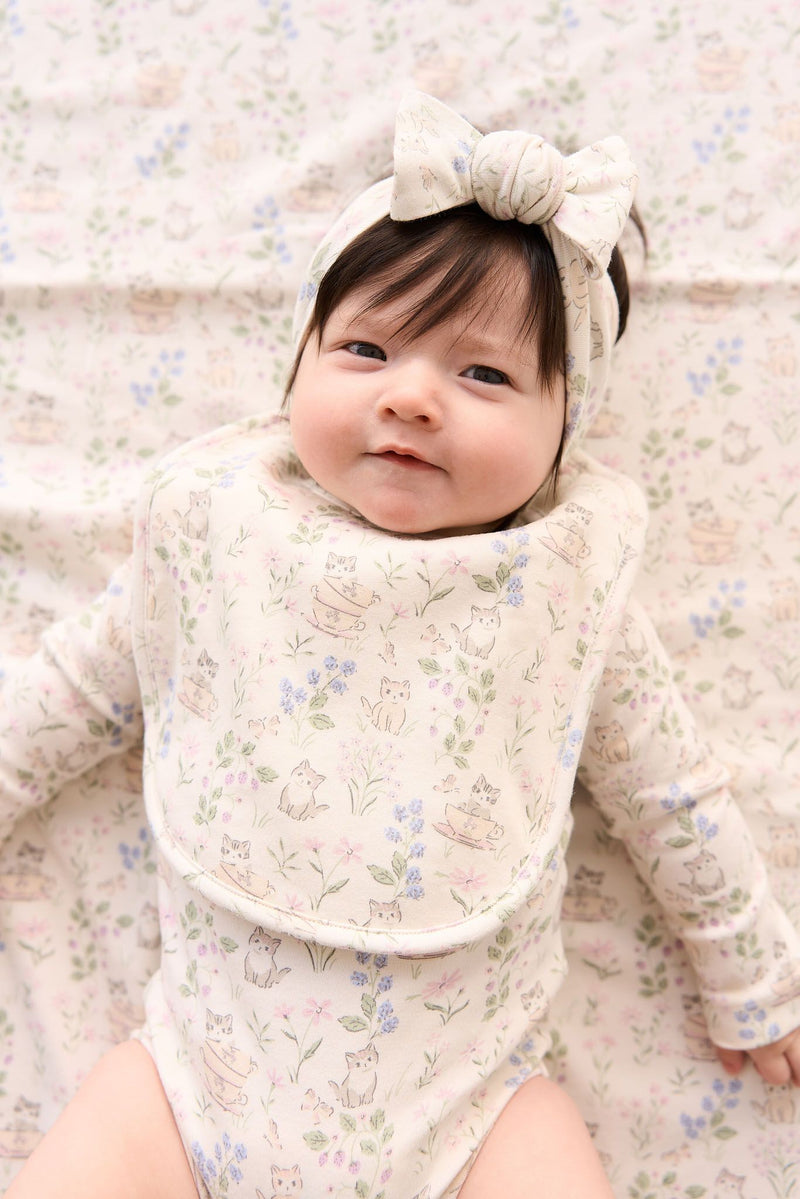 Jamie Kay Organic Cotton Bib Moons Garden Lavender