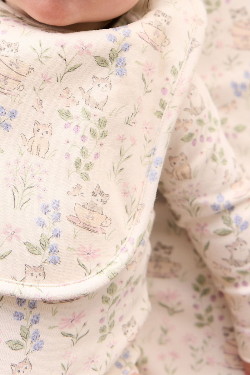 Jamie Kay Organic Cotton Bib Moons Garden Lavender