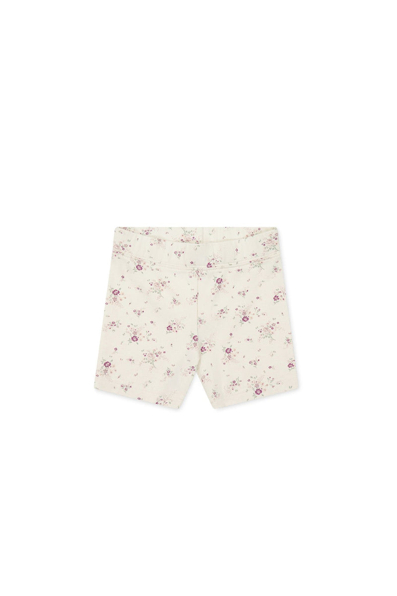 Jamie Kay Organic Cotton Everyday Bike Short Sweet William Floral Natural in cream