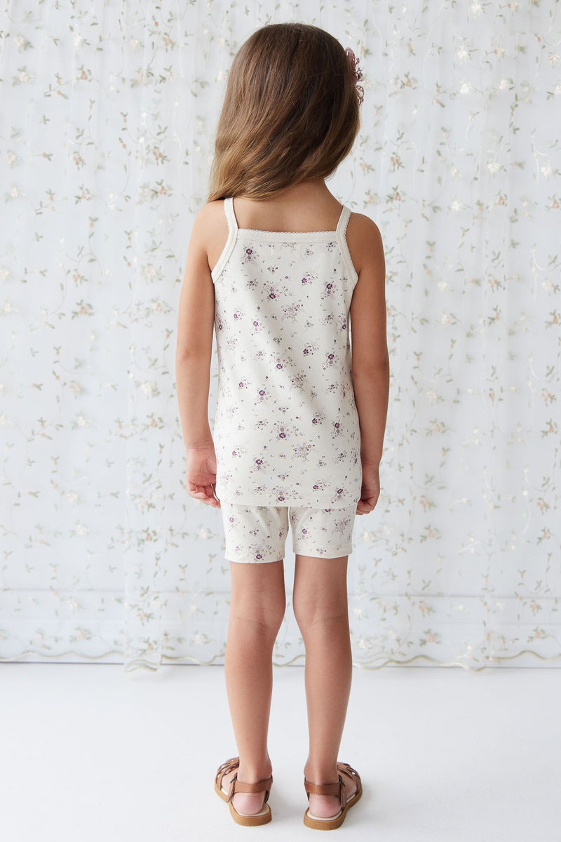 Jamie Kay Organic Cotton Everyday Bike Short Sweet William Floral Natural in cream