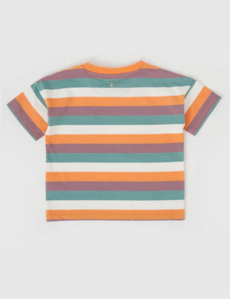 Goldie & Ace Dino Valley Nostalgia Stripe T-Shirt in Multicolour