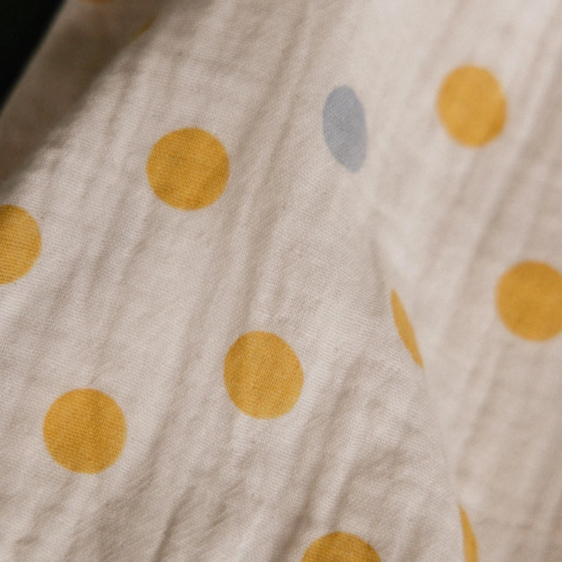 Nature Baby Polka Dot Summer Dot Print Petal Suit in Cream