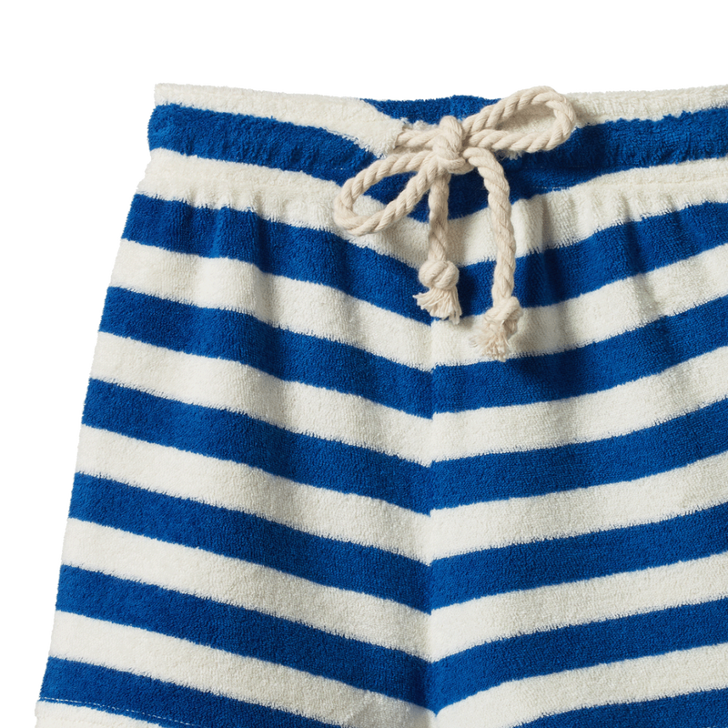 Nature Baby Mariner Stripe Aubrey Shorts in Blue