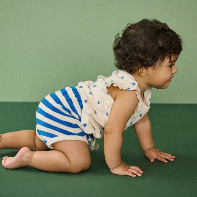 Nature Baby Mariner Stripe Aubrey Shorts in Blue