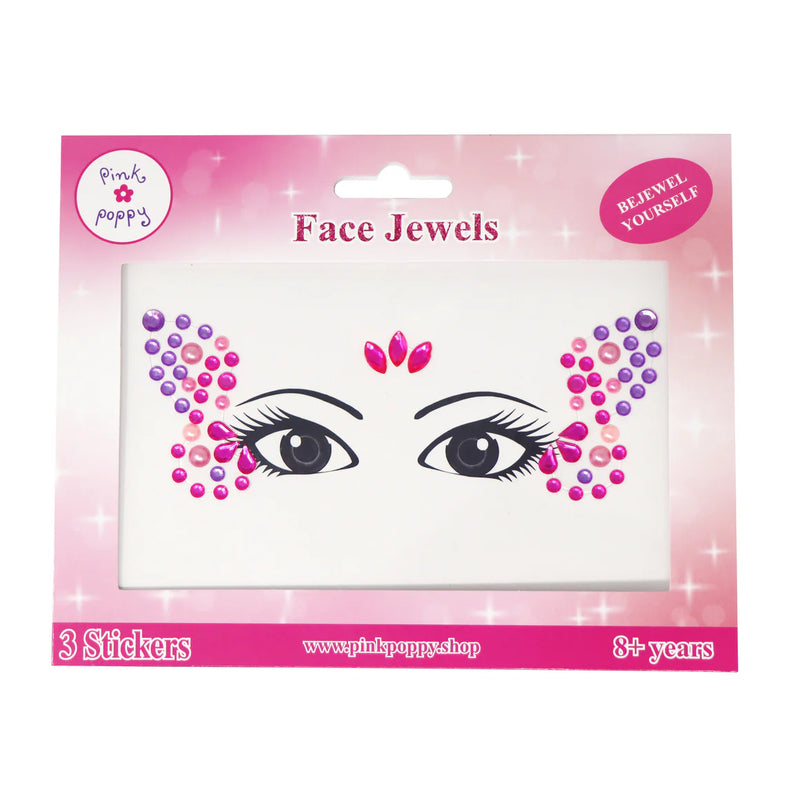 Pink Poppy Butterfly Face Jewels