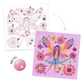 Djeco Small Wings Colouring set