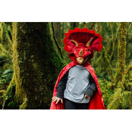 Great Pretenders Red Triceratops Hooded Cape