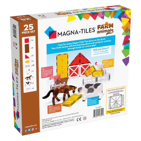 Magna Tiles farm animals