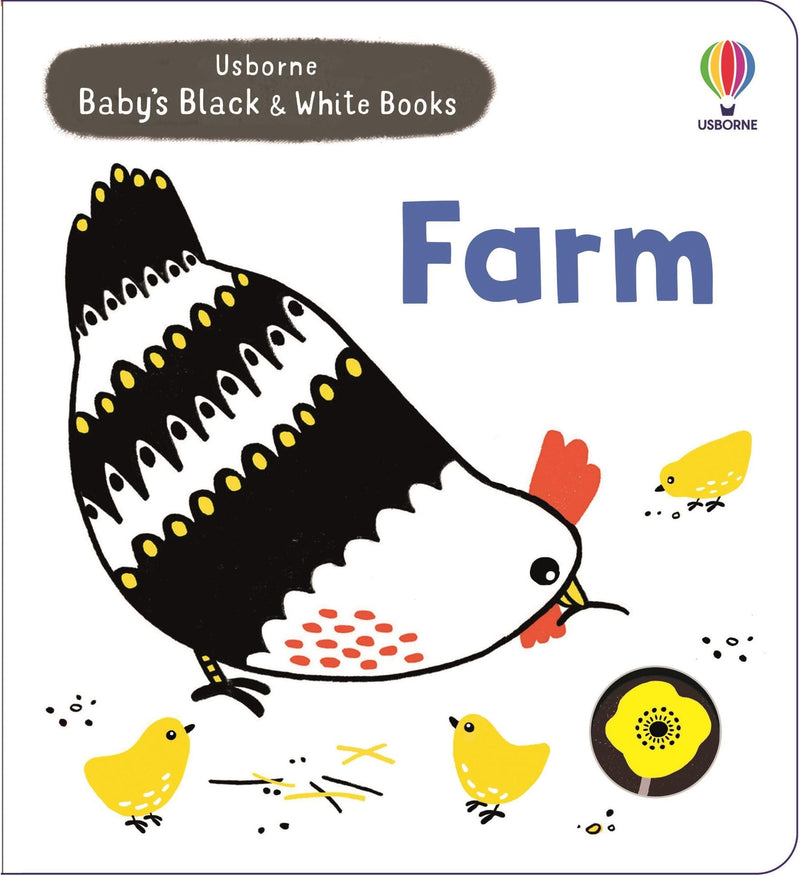 Baby’s black and white books - farm