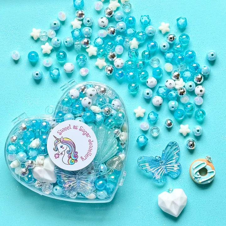 Sweet as Sugar Do It Yourself Tiffany Teal Heart Jewellery Making Kit