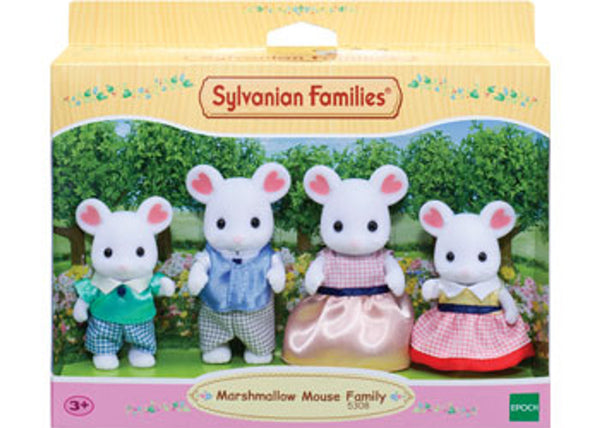 Sylvanian Marshmallow mouse family