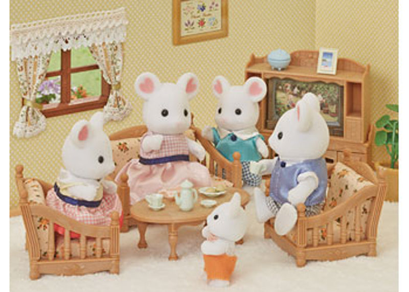 Sylvanian Marshmallow mouse family