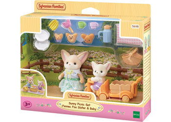 Sylvanian Families sunny picnic set Fenix fox and baby