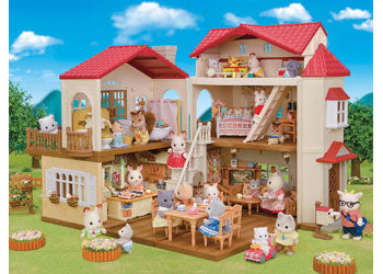 Sylvanian families red roof country home with attic