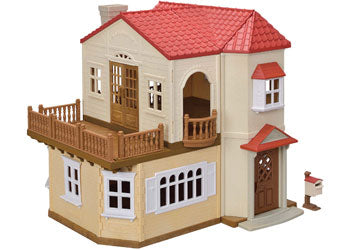 Sylvanian families red roof country home with attic