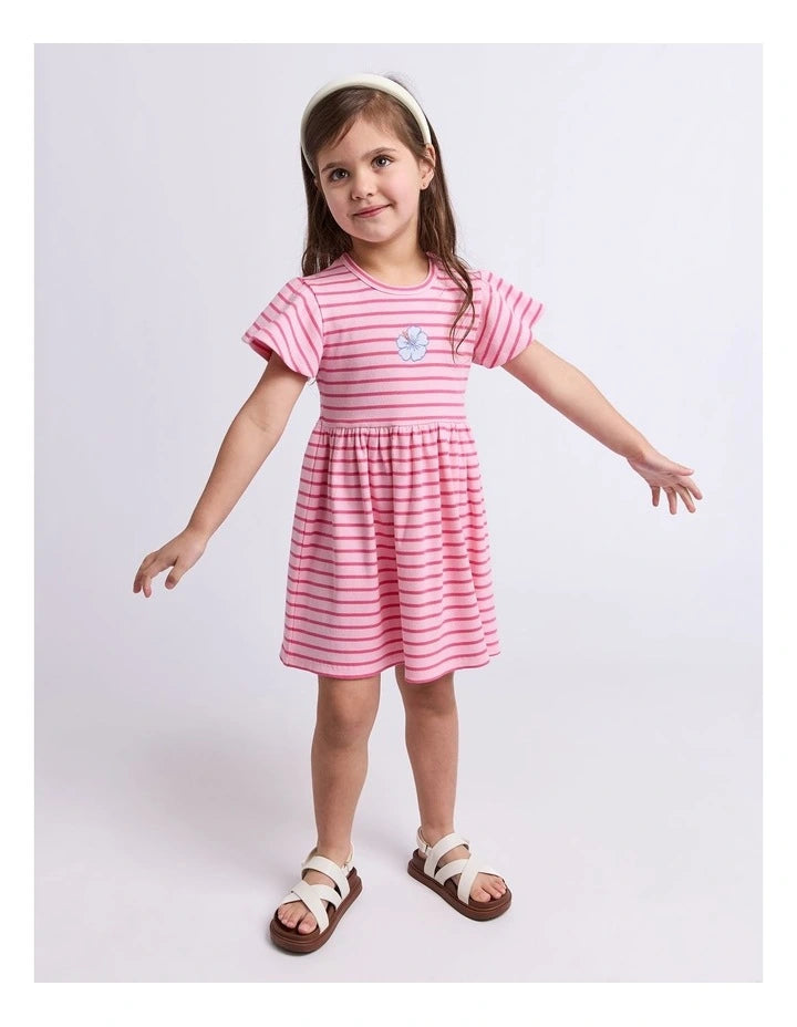 Eve Girl Lulu Rib Dress in Pink