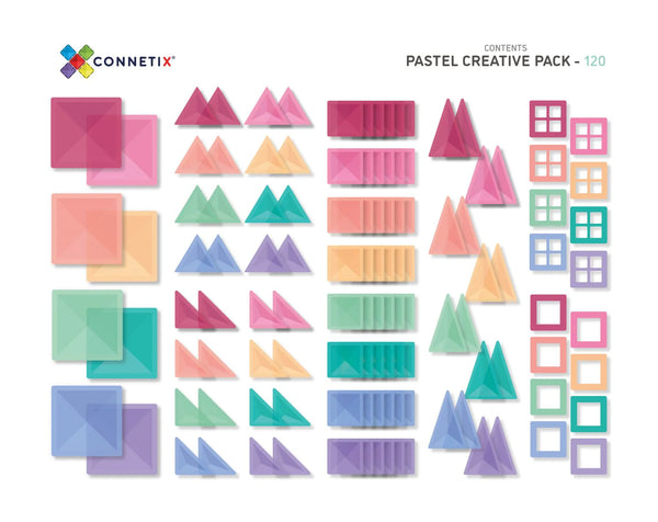 Connetix tiles pastel creative pack 120 pc