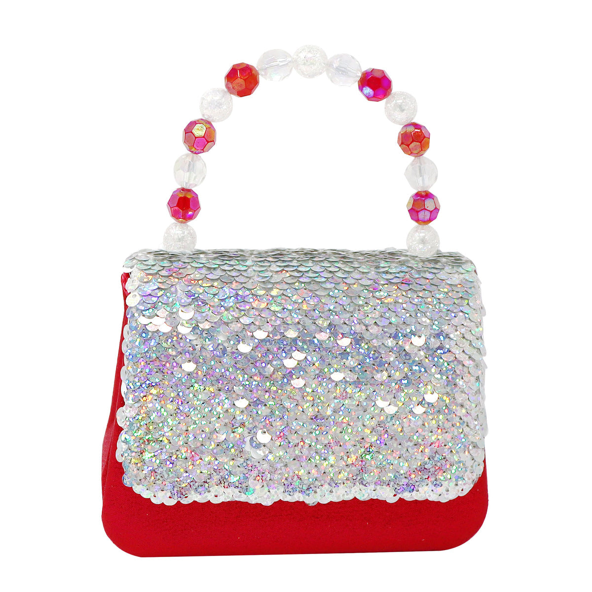 Pink Poppy Christmas reversible sequin festive handbag