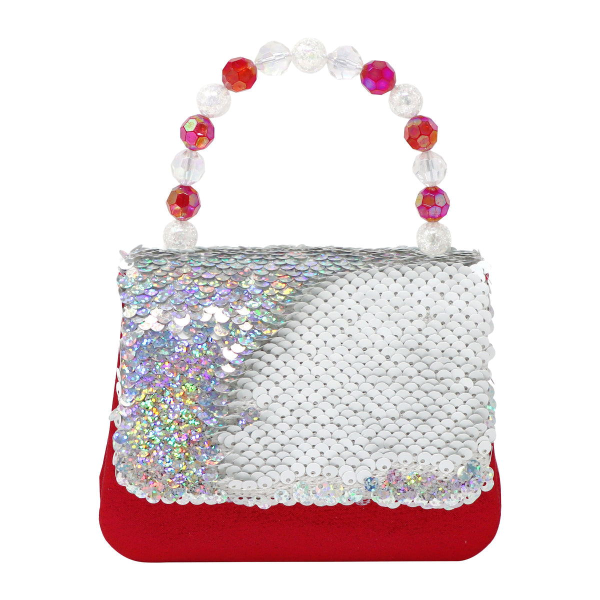 Pink Poppy Christmas reversible sequin festive handbag