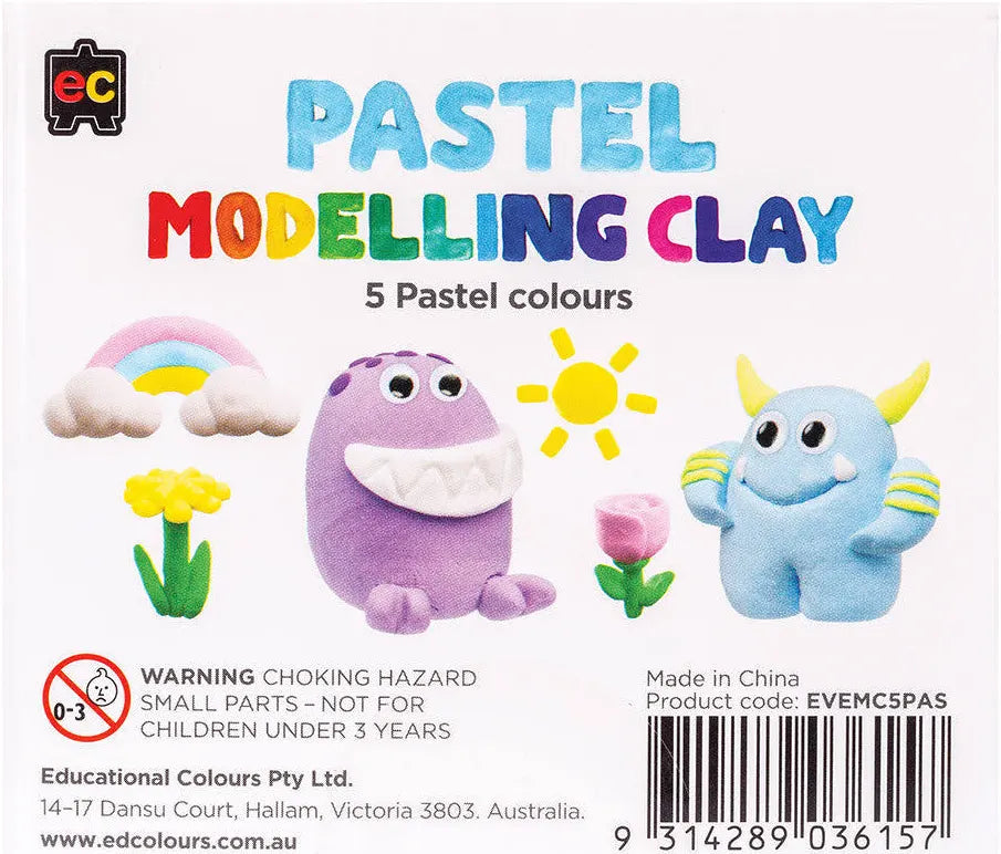Educational Colours Modelling Clay 250g - Pastel